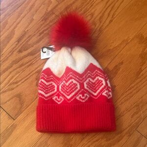 Tillys Fair Isle Heart Pom Hat